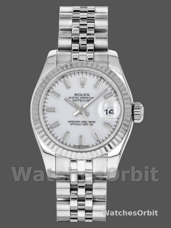 Rolex Datejust 179174 White Index Dial Fluted Bezel 26MM Lady Replica Watch