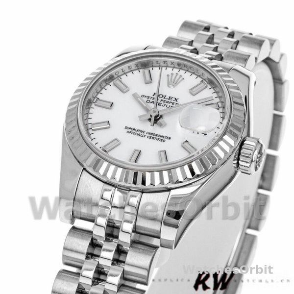 Rolex Datejust 179174 White Index Dial Fluted Bezel 26MM Lady Replica Watch