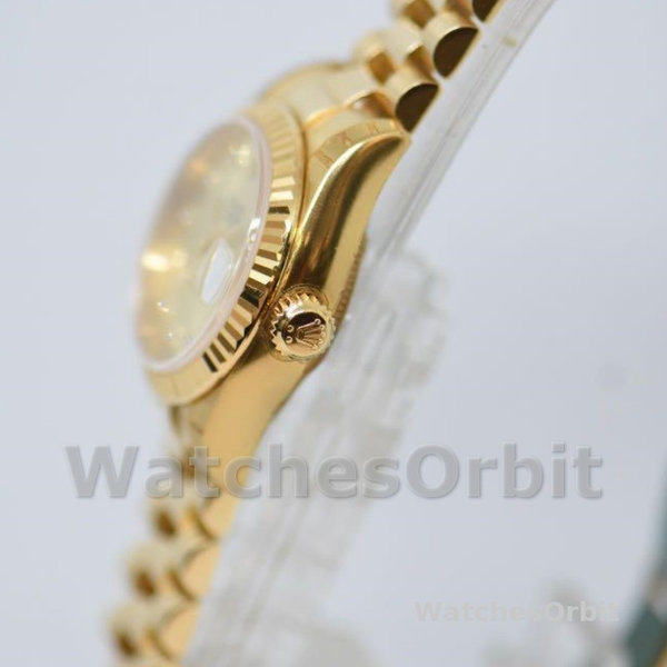 Rolex Datejust 179178 Champagne Diamonds Dial Yellow Gold 26MM Lady Replica Watch