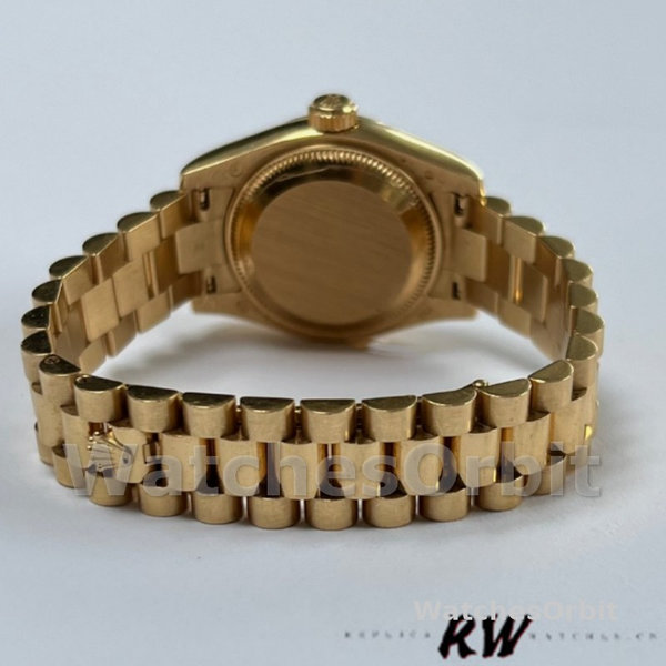 Rolex Datejust 179178 White Roman Dial Dial Yellow Gold 26MM Lady Replica Watch