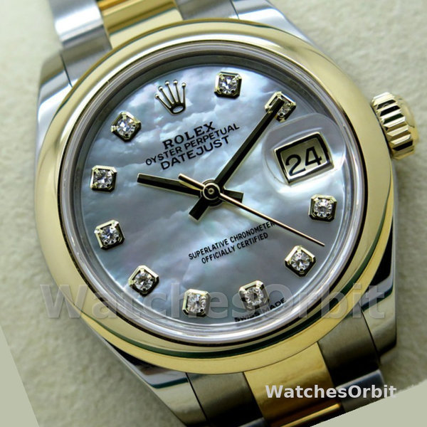 Rolex Datejust 279163 Mother of Pearl Diamond Dial Domed Bezel 28mm Lady Replica Watch
