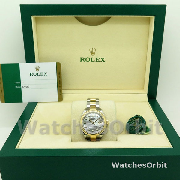Rolex Datejust 279163 Mother of Pearl Diamond Dial Domed Bezel 28mm Lady Replica Watch