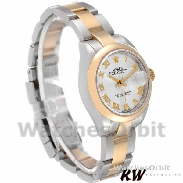 Rolex Datejust 279163 Silver Roman Dial Domed Bezel 28mm Lady Replica Watch