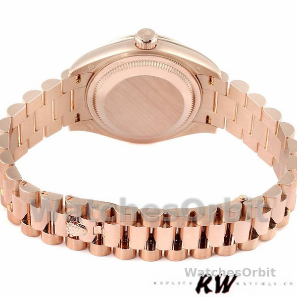 Rolex Datejust 279165 Chocolate Brown Diamonds Dial Domed Bezel 28mm Lady Replica Watch