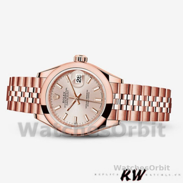 Rolex Datejust 279165 Sundust Index Dial Domed Bezel 28mm Lady Replica Watch