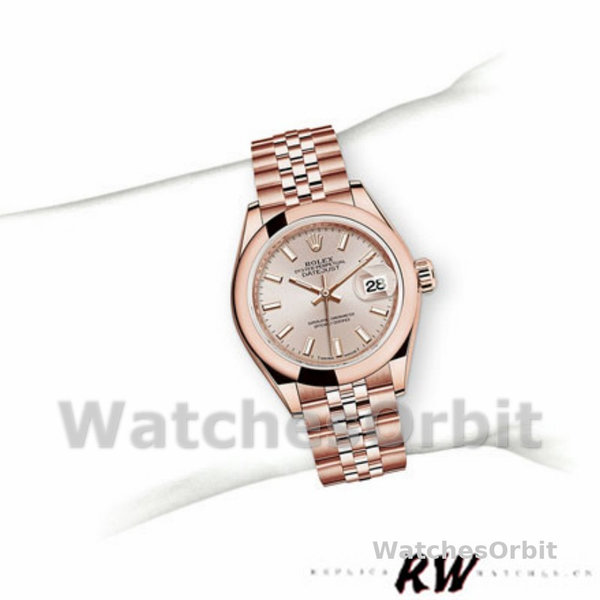 Rolex Datejust 279165 Sundust Index Dial Domed Bezel 28mm Lady Replica Watch