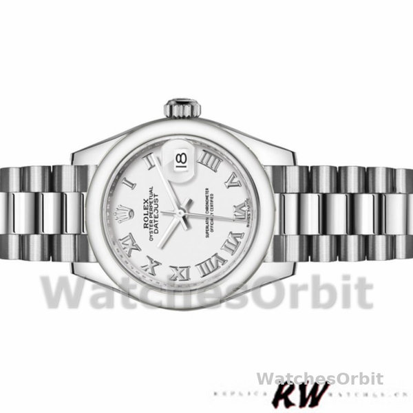 Rolex Datejust 279166 White Roman Numeral Dial Domed Bezel 28mm Lady Replica Watch