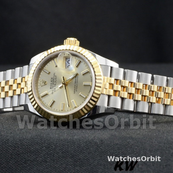 Rolex Datejust 279173 Champagne Index Dial Fluted Bezel 28mm Lady Replica Watch