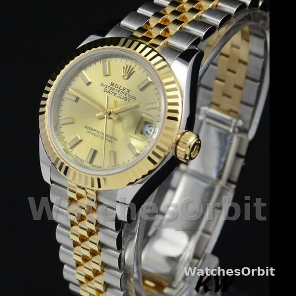 Rolex Datejust 279173 Champagne Index Dial Fluted Bezel 28mm Lady Replica Watch
