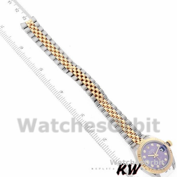 Rolex Datejust 279173 Lavender Purple Diamond Dial Fluted Bezel 28mm Lady Replica Watch