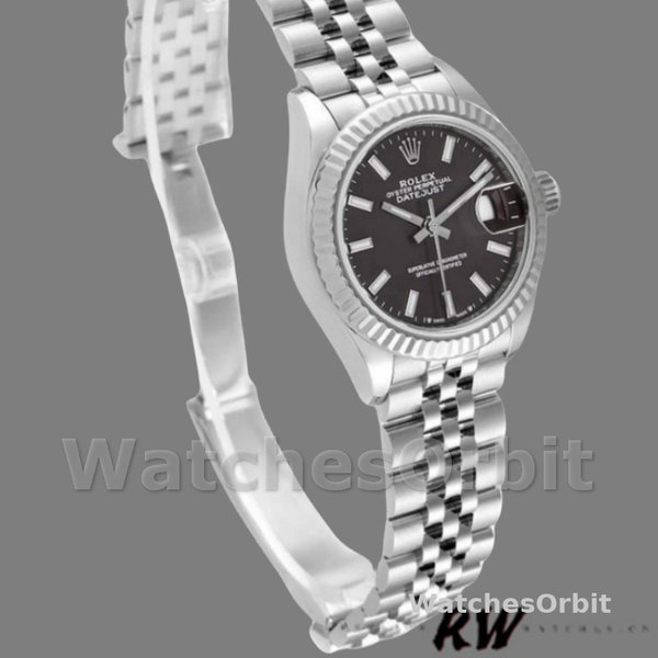 Rolex Datejust 279174 Stainless Steel Dark Grey Index Dial 28mm Lady Replica Watch