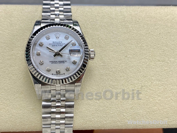 Rolex Datejust 279174 Stainless Steel Mother Of Pearl Diamond Dial 28mm Lady Replica Watch