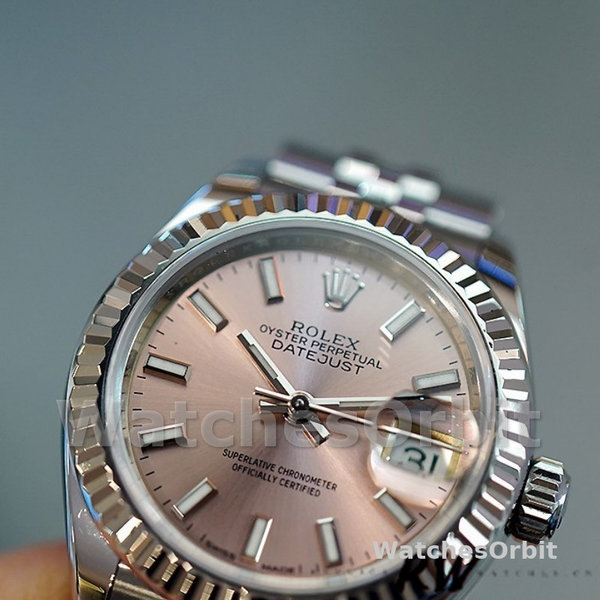 Rolex Datejust 279174 Stainless Steel Pink Index Dial 28mm Lady Replica Watch