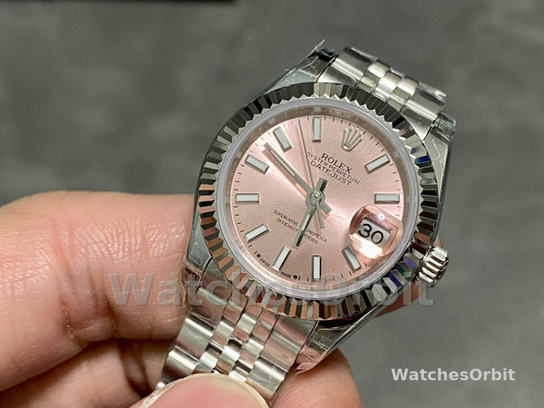Rolex Datejust 279174 Stainless Steel Pink Index Dial 28mm Lady Replica Watch