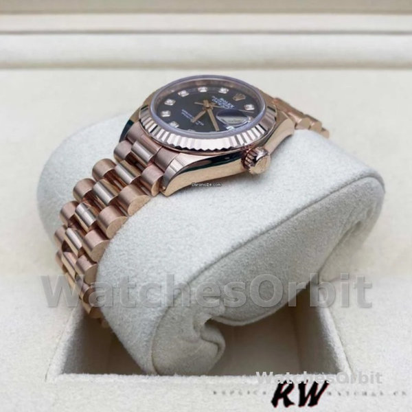 Rolex Datejust 279175 Aubergine Diamonds Dial Fluted Bezel 28mm Lady Replica Watch