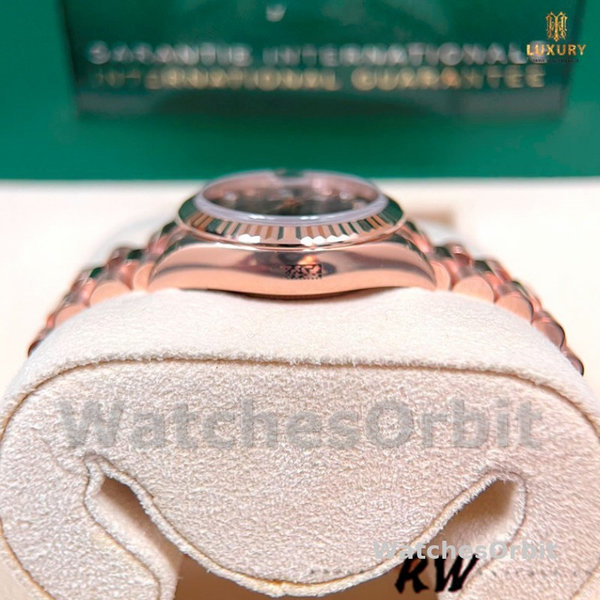 Rolex Datejust 279175 Chocolate Diamonds Dial Fluted Bezel 28mm Lady Replica Watch