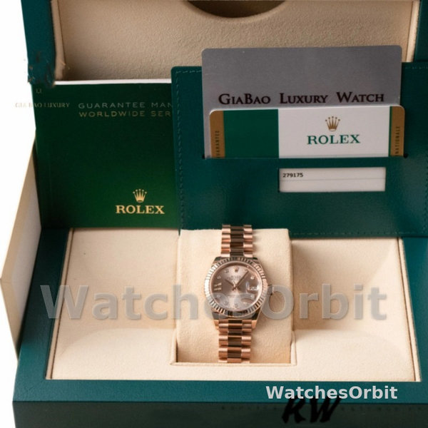 Rolex Datejust 279175 Sundust Diamonds Dial Fluted Bezel 28mm Lady Replica Watch