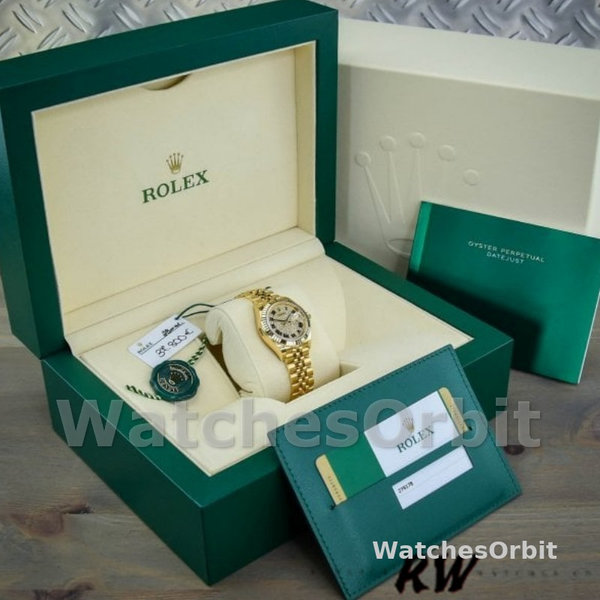 Rolex Datejust 279178 Diamond Pave Dial Yellow Gold 28mm Lady Replica Watch