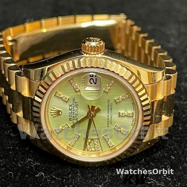 Rolex Datejust 279178 Linden Green Dial Fluted Bezel 28mm Lady Replica Watch