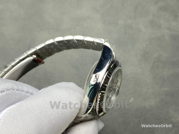 Rolex Datejust 28 Automatic Silver Dial White Gold and Steel M279174 0005 Women's Watch