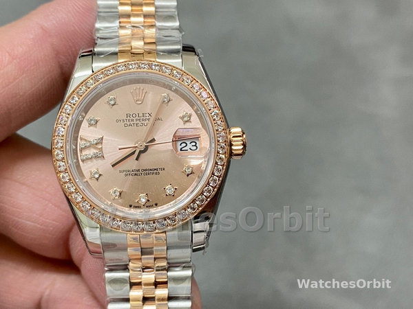 Rolex Datejust 28 Oystersteel and Everose Gold m279381rbr 0027 Women's Watch