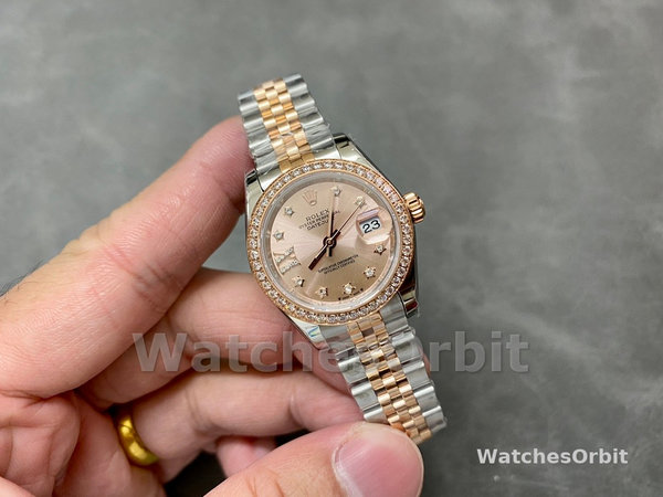 Rolex Datejust 28 Oystersteel and Everose Gold m279381rbr 0027 Women's Watch