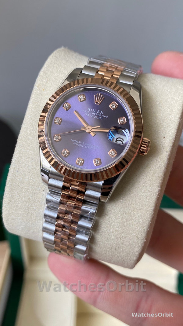 Rolex Datejust 28 Oystersteel and Rose Gold m279171 0015 Lady Watch