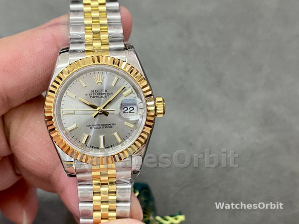 Rolex Datejust 28mm 279173 0019 Silver Index Dial Fluted Bezel 28mm Lady Replica Watch