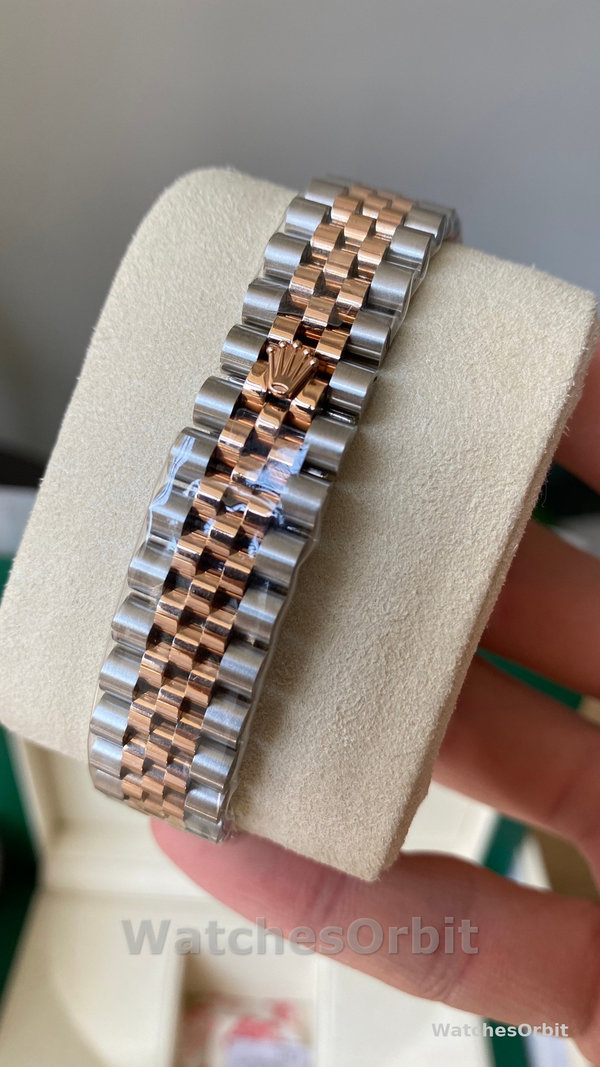 Rolex Datejust 28mm Everose Gold m279381rbr 0015 Aubergine Diamond Lady Watch