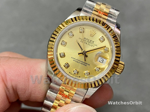 Rolex Datejust 28mm Stainless Steel and Yellow Gold m279173 0011 Women's Watch