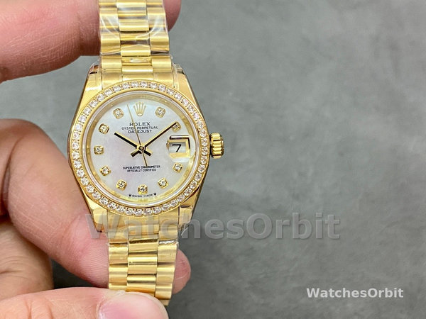Rolex Datejust 28mm Yellow Gold MOP Dial M279138RBR 0015 Women's Watch