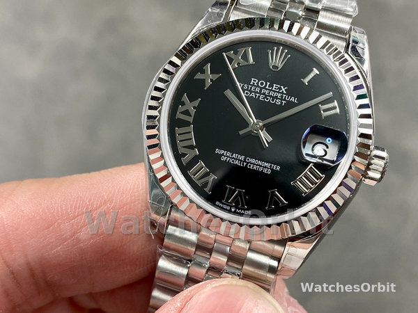 Rolex Datejust 31 Black Dial Jubilee Bracelet 278274 0002 Women's Watch