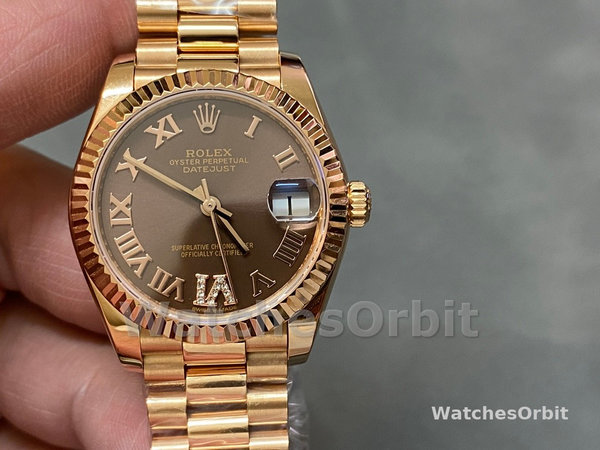 Rolex Datejust 31 Everose Gold Chocolate Dial m278275 0025