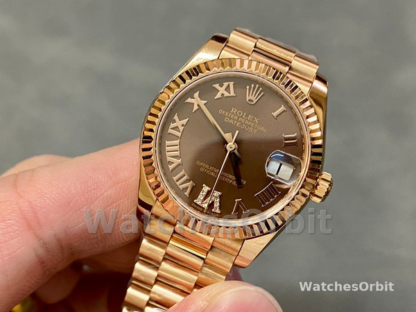 Rolex Datejust 31 Everose Gold Chocolate Dial m278275 0025