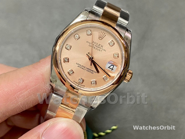 Rolex Datejust 31 Everose Gold Rose Diamond Dial M278241 0023 Women's Watch