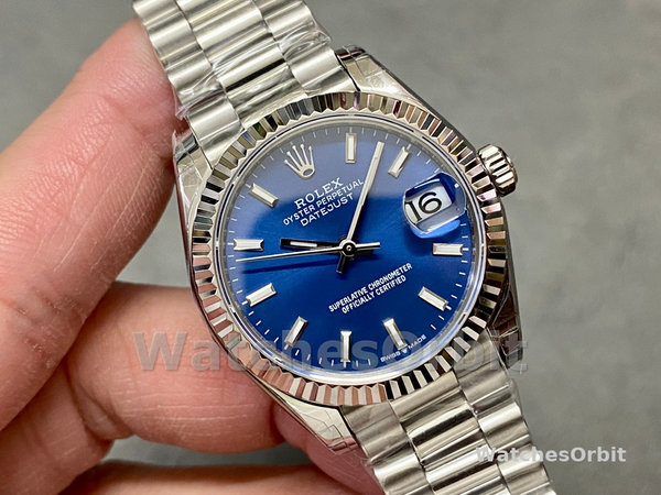 Rolex Datejust 31 Fluted Bezel Blue Dial m278274 Women's Watch