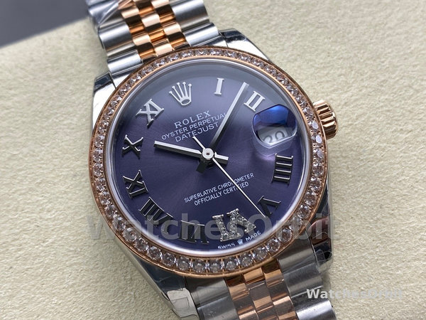 Rolex Datejust 31 Purple Roman Diamond Dial Jubilee 278381RBR