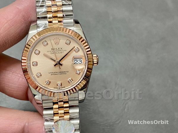 Rolex Datejust 31 Rose Diamond Dial M278271 0024 Women's Watch