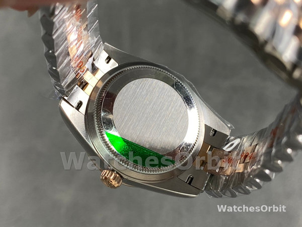 Rolex Datejust 31 Rose Gold Silver Floral Motif Diamond Dial Diamond Bezel m278381rbr 0032