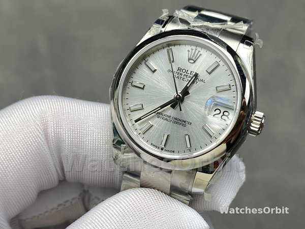 Rolex Datejust 31 Silver Dial Domed Bezel 278240 0005 Women's Watch