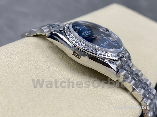 Rolex Datejust 31 Stainless Steel and White Gold Blue Roman Dial m278384rbr 0037 Women's Watch