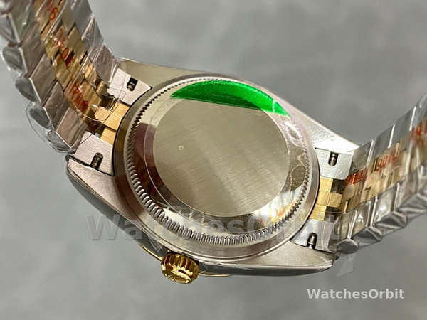 Rolex Datejust 31 Stainless Steel and Yellow Gold Silver Pave Roman Dial m278273 0004 Women's Watch