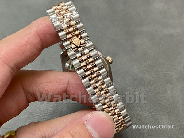 Rolex Datejust 31 Two Tone Silver Floral-Motif Diamond Bezel m278381rbr 0032 Women's Watch