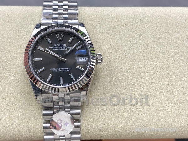 Rolex Datejust 31 White Gold & Steel Dark Grey Dial 278274 0016 Women's Watch
