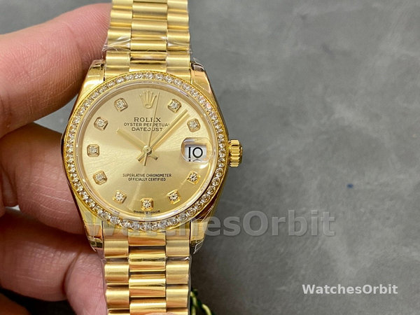 Rolex Datejust 31 Yellow Gold Champagne Dial 278288RBR 0005 Women's Watch