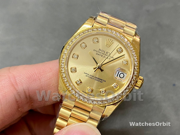 Rolex Datejust 31 Yellow Gold Champagne Dial 278288RBR 0005 Women's Watch