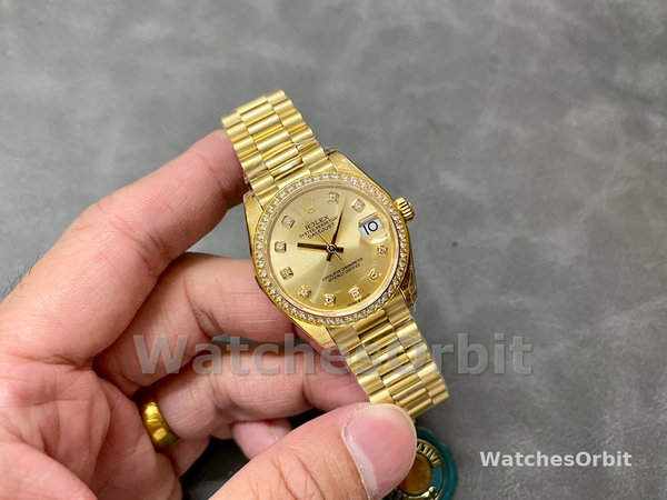 Rolex Datejust 31 Yellow Gold Champagne Dial 278288RBR 0005 Women's Watch