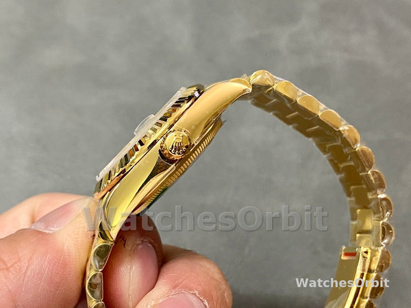 Rolex Datejust 31 Yellow Gold Green Dial m278278 0030 Women's Watch