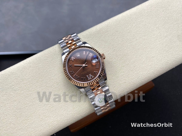Rolex Datejust 31mm Rose Gold 278271 0004 Chocolate Roman VI Jubilee