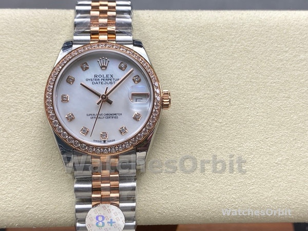 Rolex Datejust 31mm Stainless Steel and Rose Gold 278381RBR Mop Diamond Jubilee